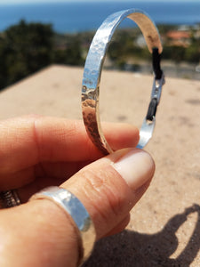 The Aliki Cuff Bracelet - Sterling Silver Greek Friendship Cord Bracelet