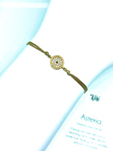 Load image into Gallery viewer, Yellow gold vermeil circle featured in khaki (mona)