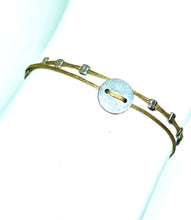 Load image into Gallery viewer, Sterling silver with crimp beads featured in taupe (mona)