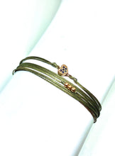 Load image into Gallery viewer, Rose gold vermeil heart shape featured in taupe (original)