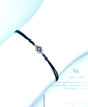 Load image into Gallery viewer, Sterling silver diamond shape featured in navy (mona)