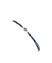 Load image into Gallery viewer, Sterling silver diamond shape featured in navy (mona)