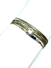 Load image into Gallery viewer, Sterling silver featured in taupe (original with sparkly cord)