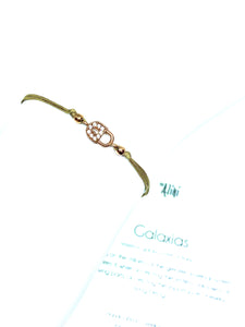 Rose gold vermeil lock featured in khaki (mona)