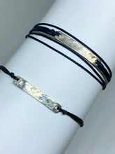 Load image into Gallery viewer, Sterling silver featured navy (top) and Sterling silver featured in navy (bottom)