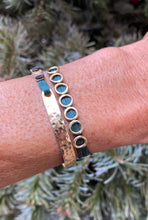 Load image into Gallery viewer, 14k yellow gold featured in evergreen, paired with Aliki Cuff in 14k yellow gold