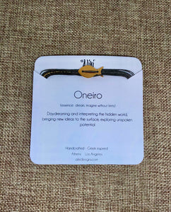 Oneiro: Gold Vermeil Shapes Greek Friendship Cord Bracelet