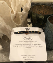 Load image into Gallery viewer, Circle with crimps, featured in navy with gold sparkly cord
