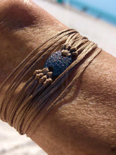 Load image into Gallery viewer, Sterling silver featured in khaki, double wrap