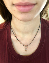 Load image into Gallery viewer, Sterling silver featured on thicker black cord