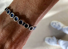 Load image into Gallery viewer, Sterling silver featured in navy monocord, single wrap