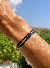Load image into Gallery viewer, Yellow gold vermeil featured in navy (original)