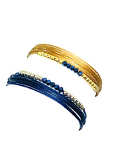Load image into Gallery viewer, Yellow gold vermeil featured in champagne (original) and sterling silver featured in navy (original)