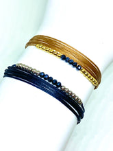 Load image into Gallery viewer, Yellow gold vermeil featured in champagne (original) and sterling silver featured in navy (orignal)