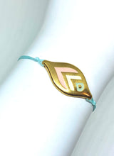 Load image into Gallery viewer, Yellow gold plated zamak featured in aquamarine