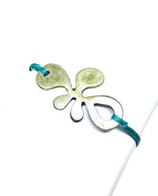 Load image into Gallery viewer, Zamak flower featured in turquoise