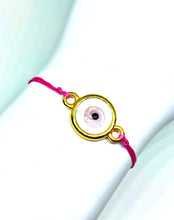 Load image into Gallery viewer, White and pink eye featured in hot pink