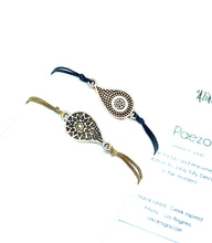 Load image into Gallery viewer, Zamak dots featured in black (top) and zamak burst featured in khaki (bottom)