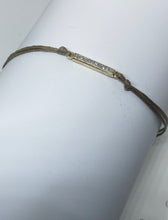 Load image into Gallery viewer, 14k yellow gold and double sided diamonds featured in taupe, mona design