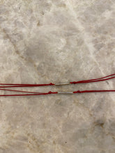 Load image into Gallery viewer, 14k yellow gold double sided diamond featured in crimson, two side-by-side, mona designs