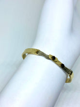 Load image into Gallery viewer, 14k yellow gold clasp with cuff featured in taupe
