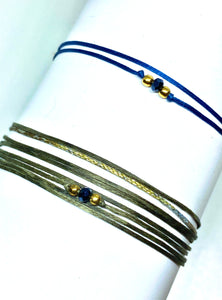 Chronos: Sterling Silver and Vermeil Greek Friendship Cord Bracelet