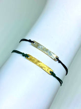 Load image into Gallery viewer, Sterling silver featured in black (top) and Yellow gold vermeil featured in evergreen (bottom)