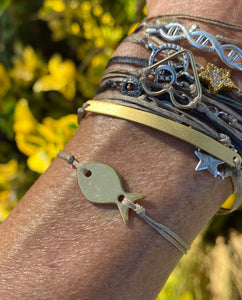 Oneiro: Gold Vermeil Shapes Greek Friendship Cord Bracelet