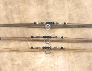 Sterling silver featured in neutral options: taupe (top), khaki (middle), sand (bottom)