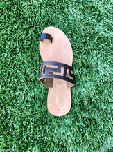 Load image into Gallery viewer, Original Handmade Greek Sandals - Greek key