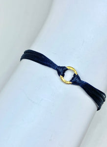 Yellow gold vermeil featured in navy