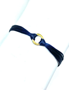 Yellow gold vermeil featured in navy