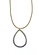 Load image into Gallery viewer, Lampsi (thakry): Sterling Silver Pave Diamonds Greek Friendship Cord Necklace