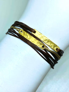 Yellow gold vermeil featured in chocolate, custom double wrap