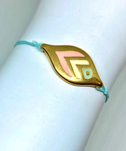 Load image into Gallery viewer, Yellow gold plated zamak featured in aquamarine
