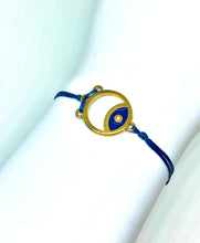 Load image into Gallery viewer, Yellow gold plated zamak featured in blue
