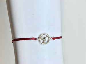 Sterling silver featured in crimson