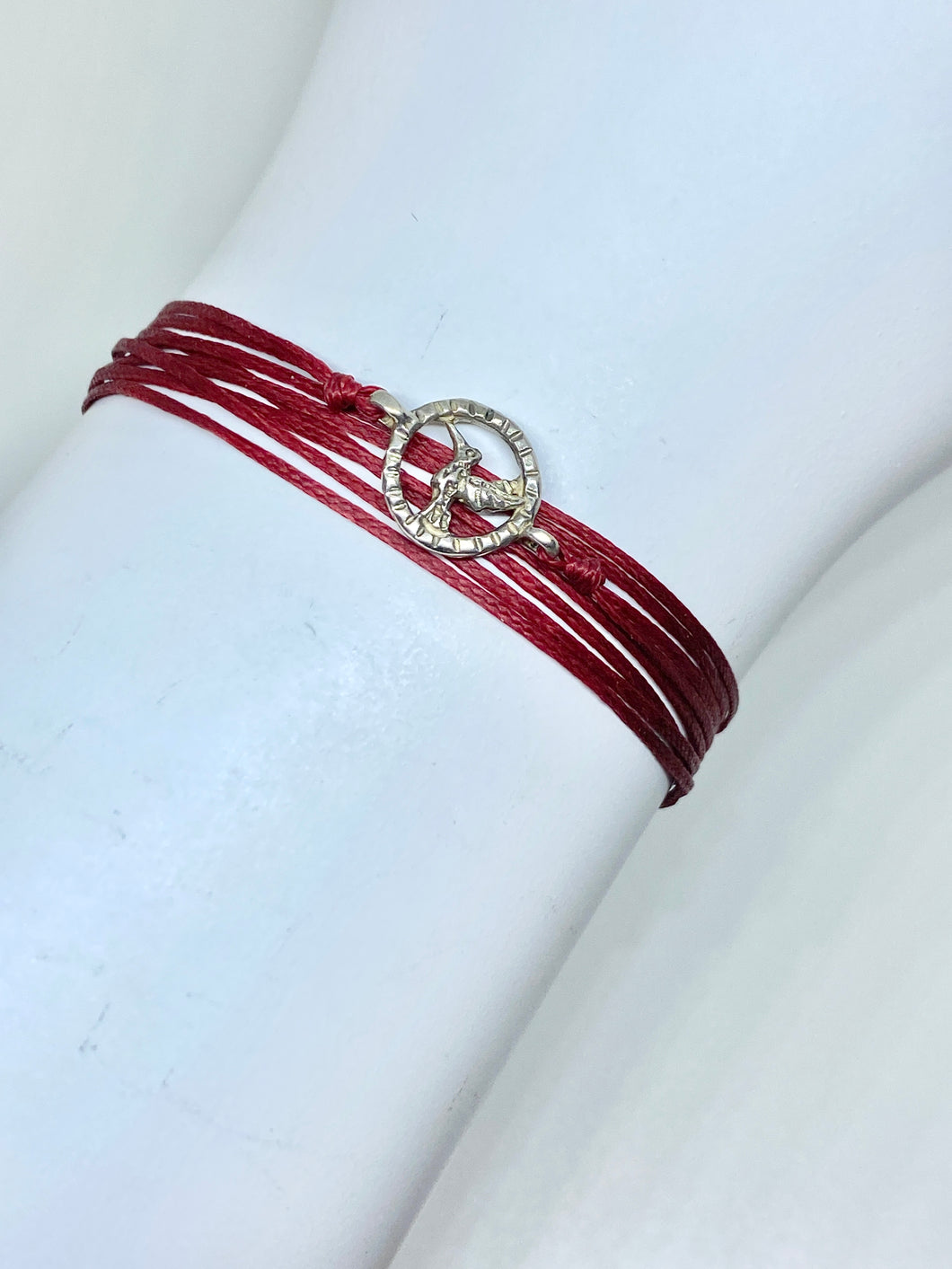 Sterling silver featured in crimson