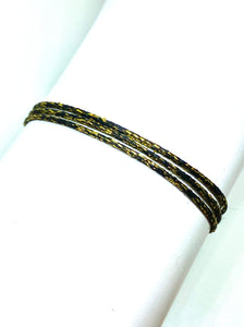 Sparkly black-gold cords