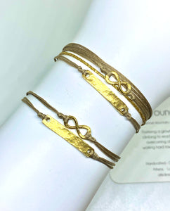 Yellow gold vermeil (top: original with sparkly cord; bottom: mona)