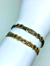 Load image into Gallery viewer, Sterling silver featured in taupe (top) and yellow gold vermeil featured in khaki (bottom)