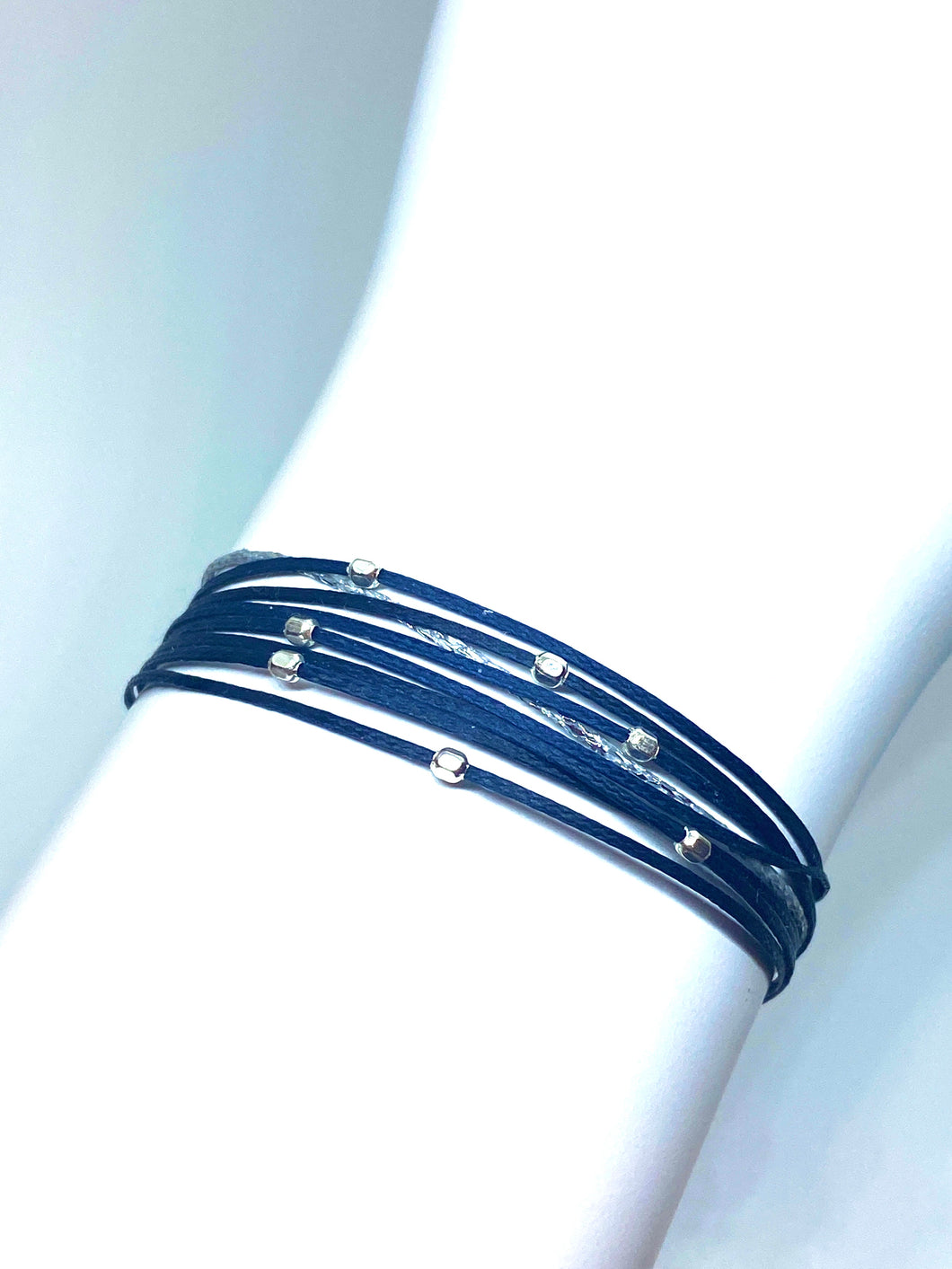 Sterling silver featured in navy